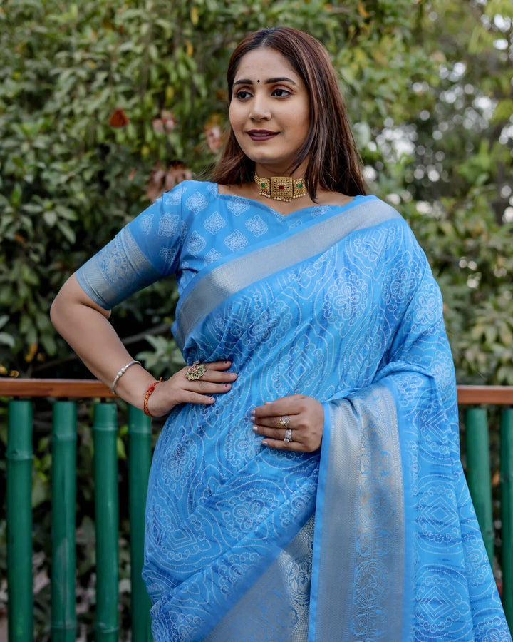 Designer Dola Silk Saree | Beautified with Wevon Pallu Border Designer, Digital Printed Work