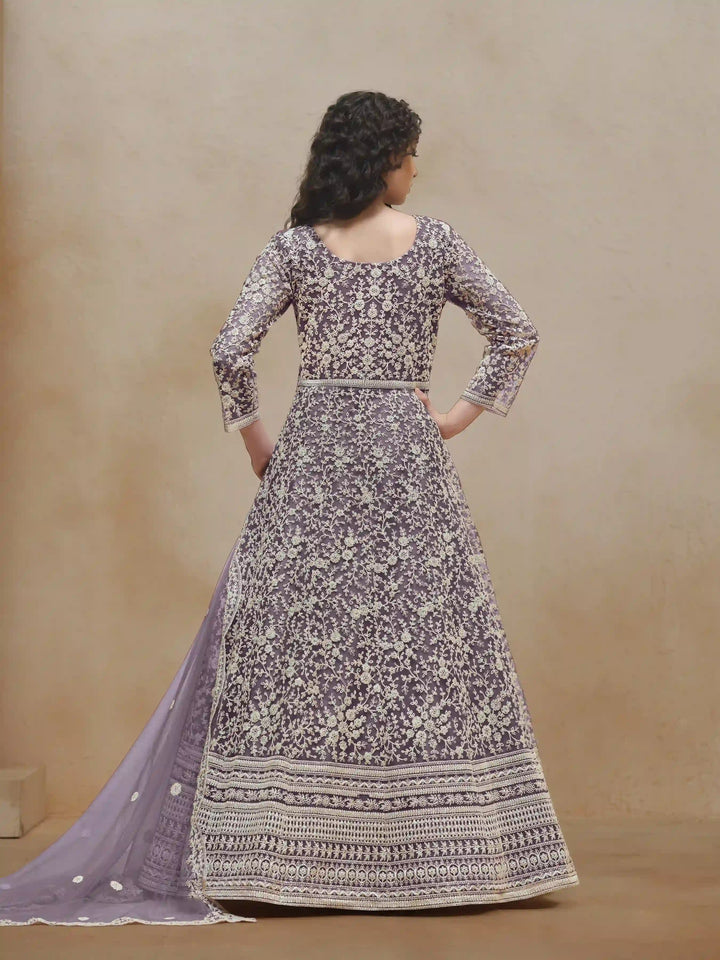 Stunning Designer Net Anarkali with Exquisite Embroidery | Perfect for Weddings & Festive Occasions