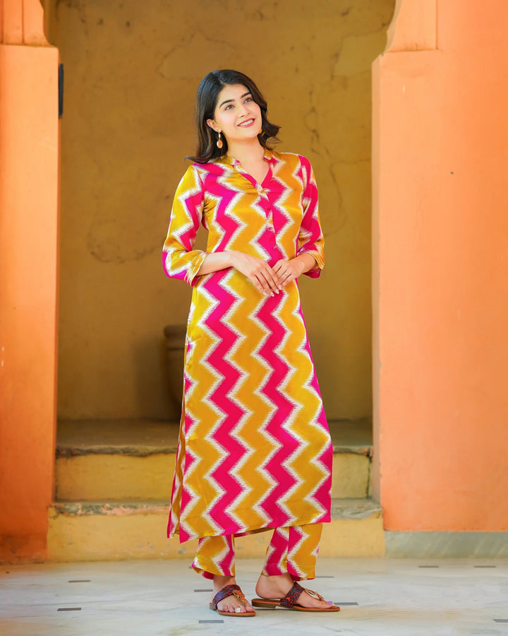 Women’s Kurta Set | Muslin Fabric Digital Print Kurti for Ethnic Wear