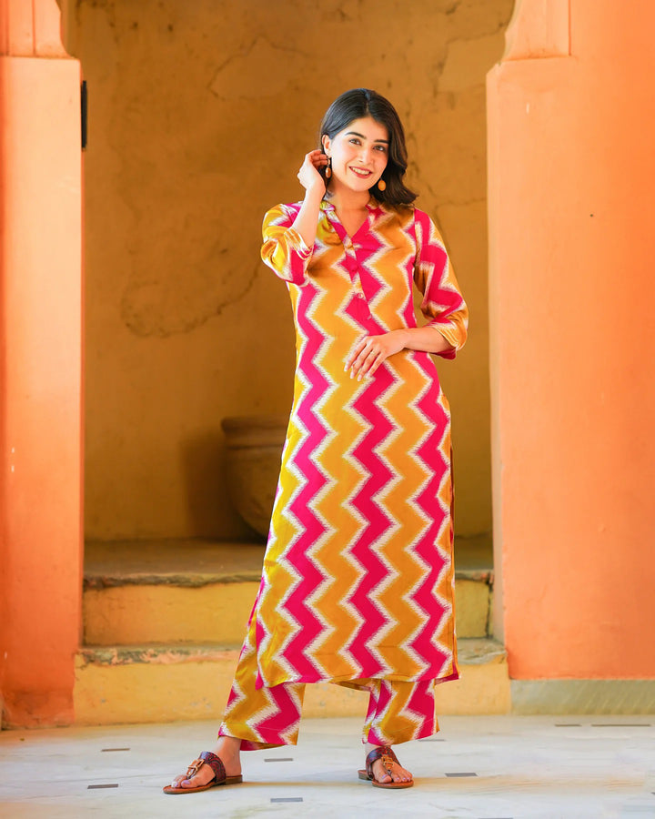 Women’s Kurta Set | Muslin Fabric Digital Print Kurti for Ethnic Wear