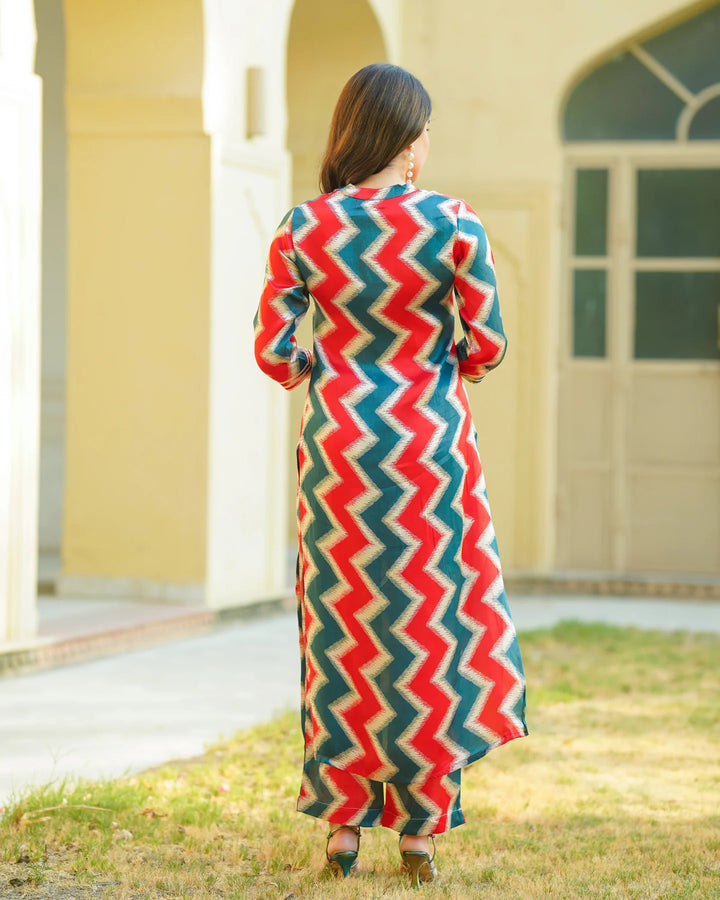 Women’s Kurta Set | Muslin Fabric Digital Print Kurti for Ethnic Wear