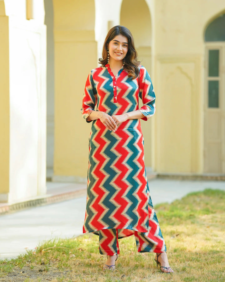 Women’s Kurta Set | Muslin Fabric Digital Print Kurti for Ethnic Wear