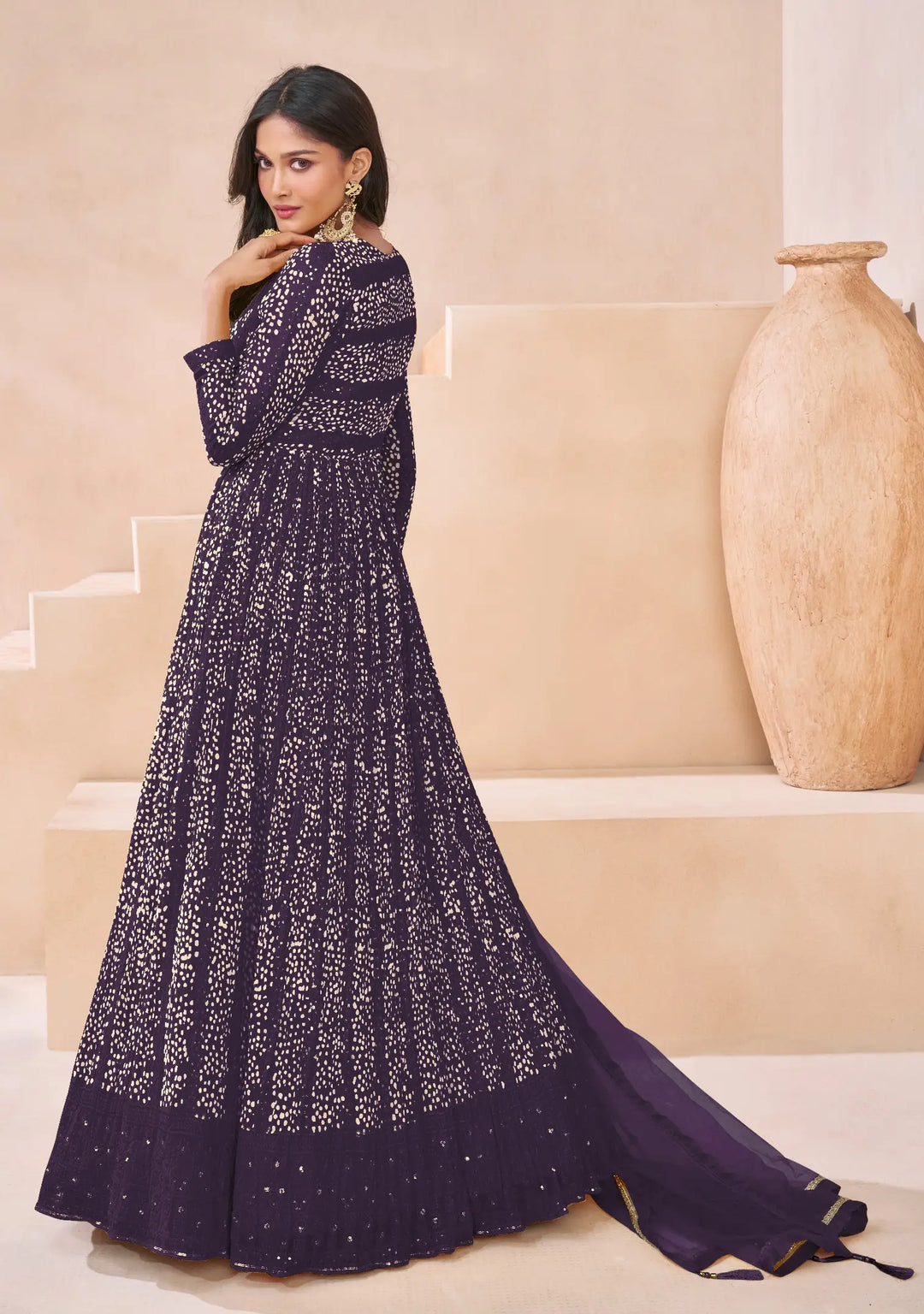 Georgette Anarkali with Net Dupatta | Perfect Ethnic Wear for Women
