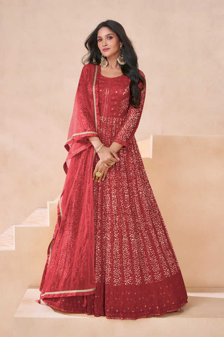 Georgette Anarkali with Net Dupatta | Perfect Ethnic Wear for Women