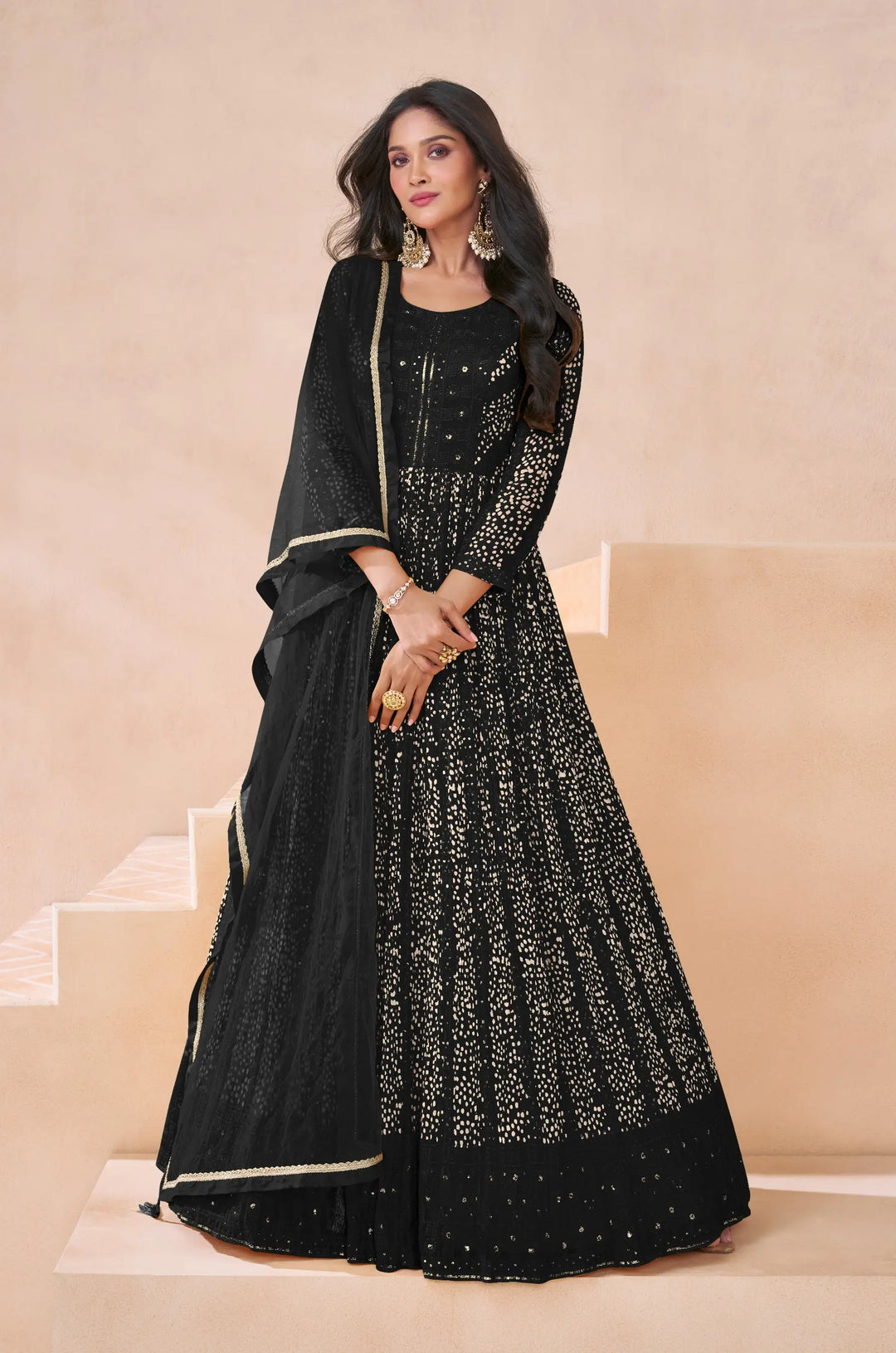 Georgette Anarkali with Net Dupatta | Perfect Ethnic Wear for Women