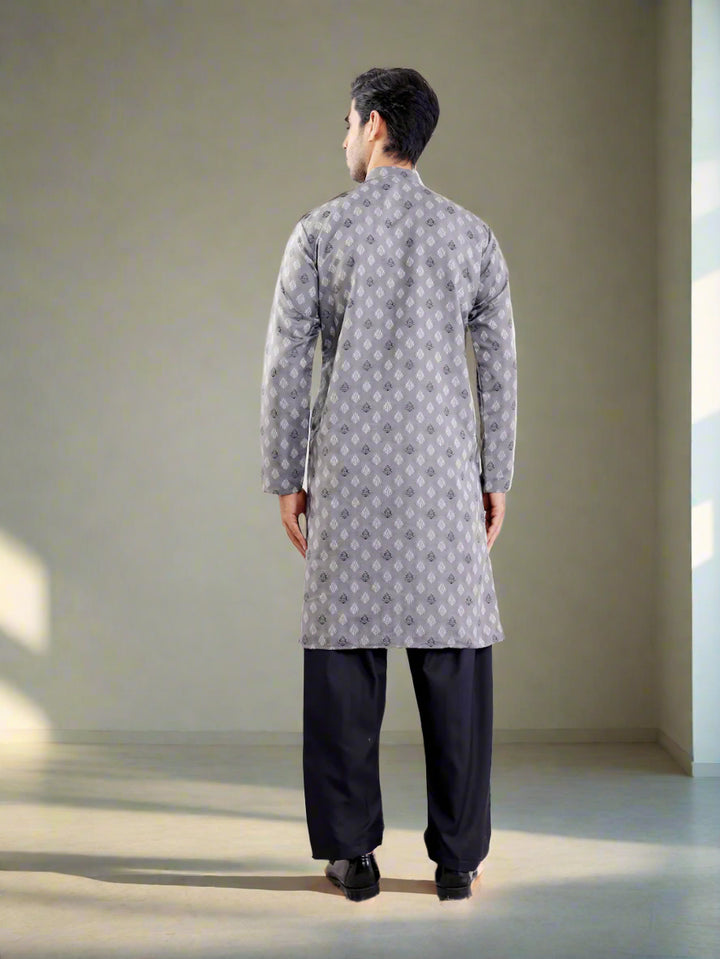 Traditional Festive Kurta | Elegant Wevon Jacquard Designer Work