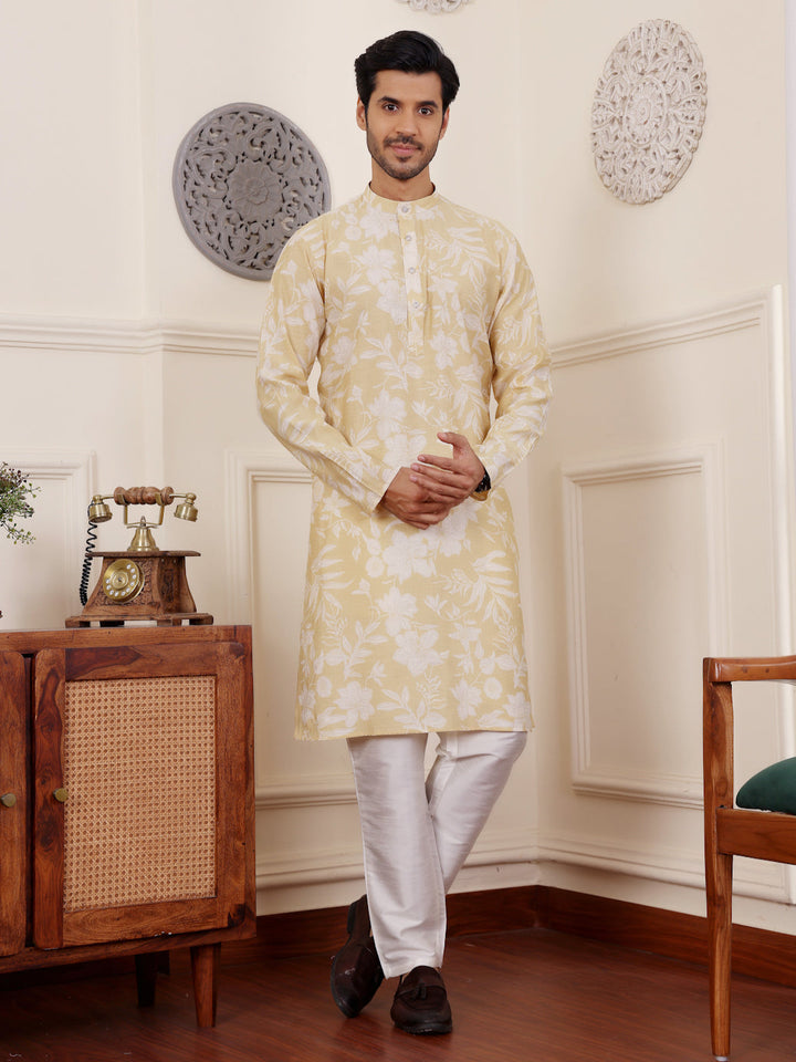 Designer Light Yellow Kurta | Perfect Festive Outfit for Traditional Events