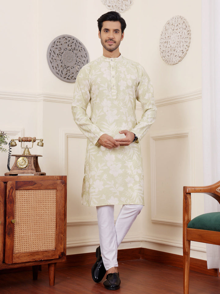 Designer Light Green Kurta | Traditional Outfit for Festive Celebrations