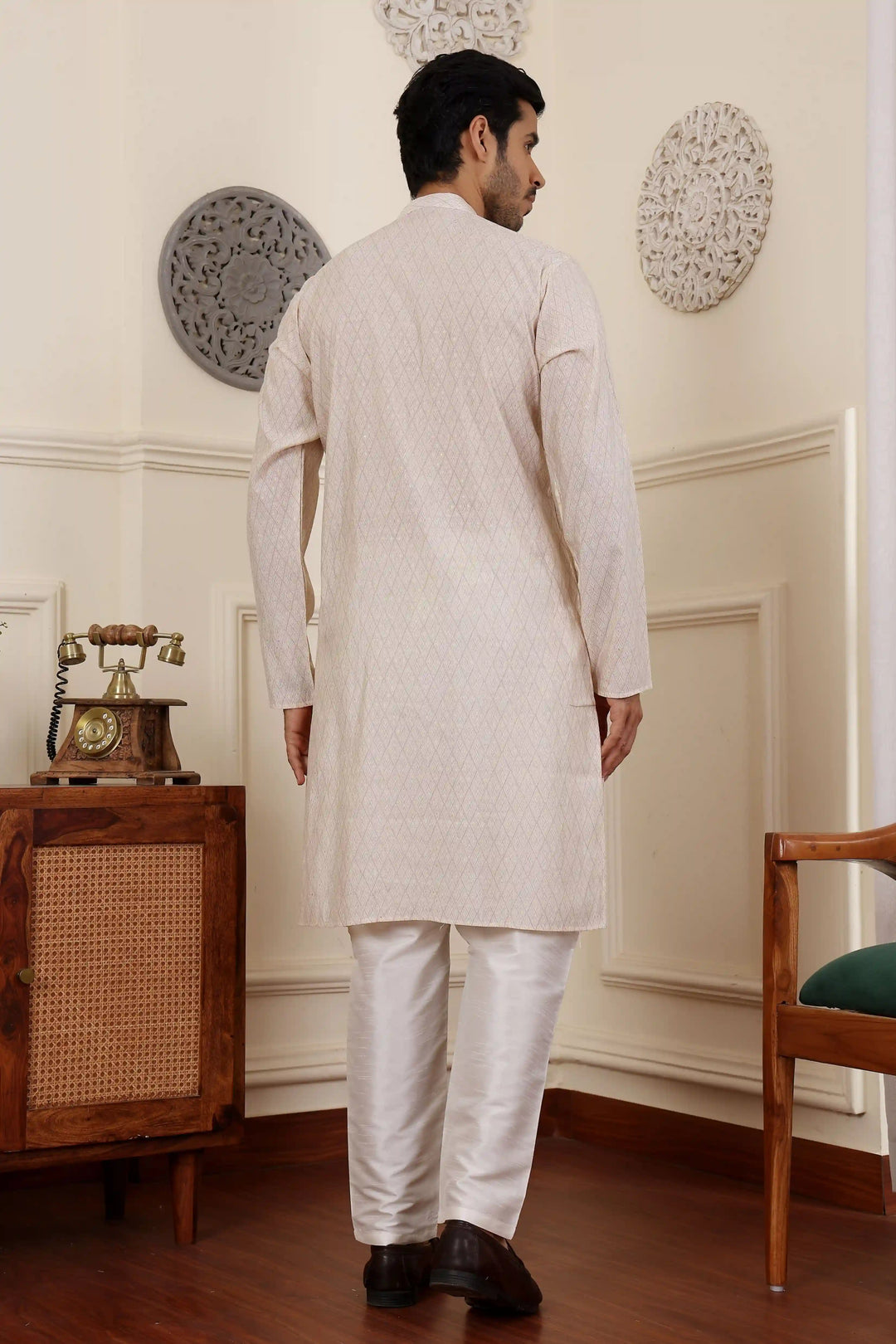 Festive Wear White Kurta Pajama | Stylish Modal Silk & Art Silk Ensemble