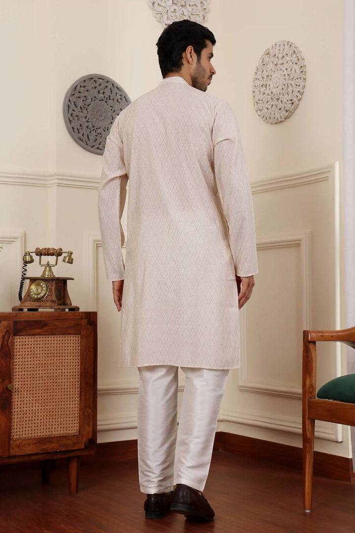 Festive Wear White Kurta Pajama | Stylish Modal Silk & Art Silk Ensemble
