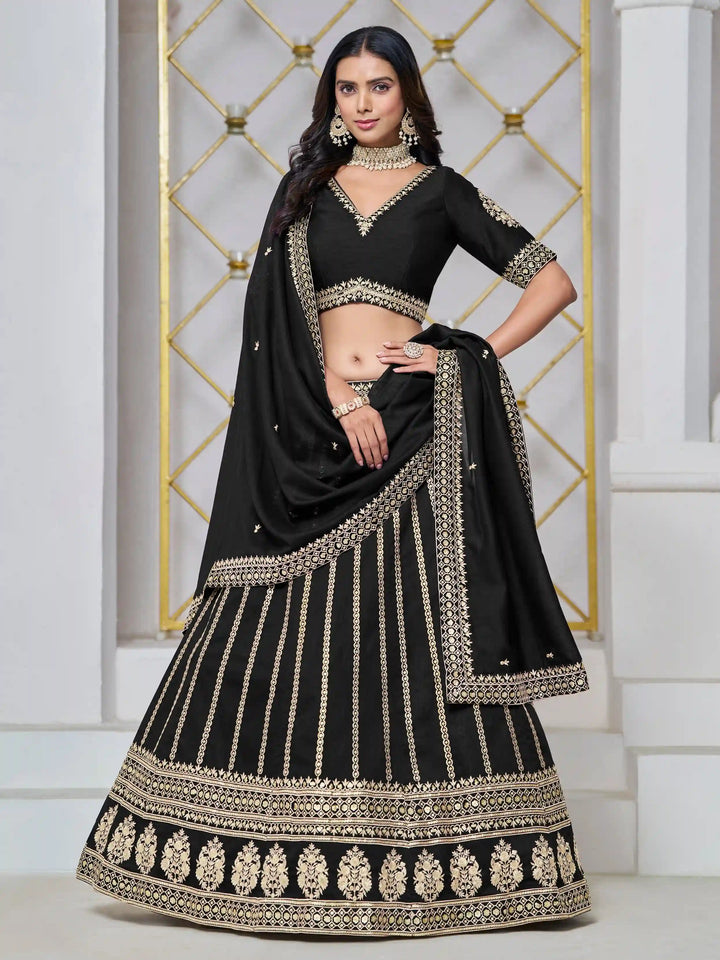 Designer Art Silk Lehenga Choli | Traditional Wedding Wear with Embroidery