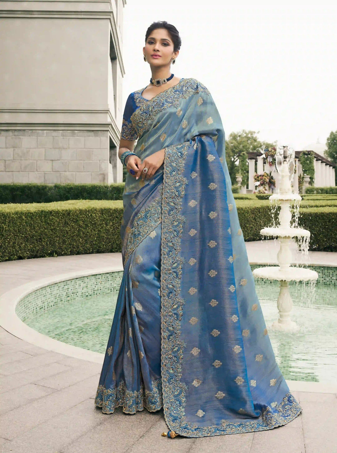 Viscose Tissue Saree | Perfect for Festive Occasions