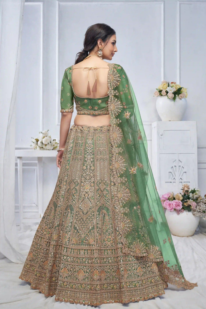 Designer Soft Net Lehenga Choli | Embroidery and Stone Work for Weddings