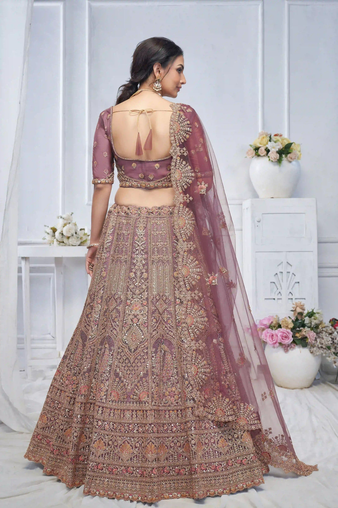 Designer Soft Net Lehenga Choli | Embroidery and Stone Work for Weddings