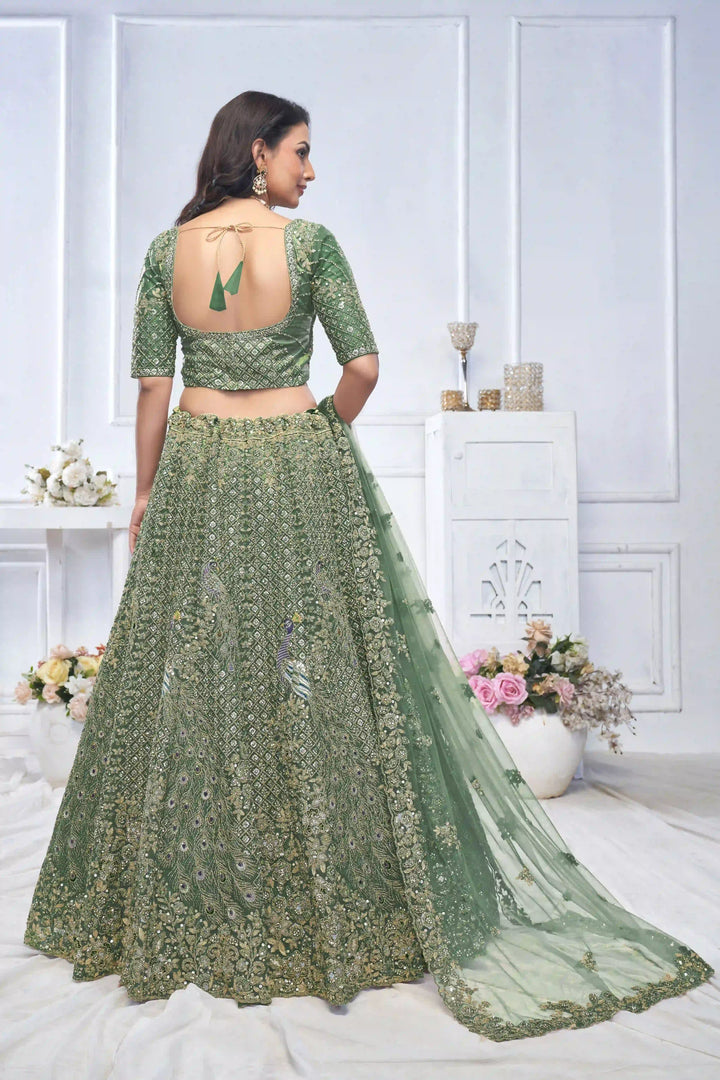 Soft Net Lehenga Choli with Dupatta | Designer Thread & Stone Work for Weddings
