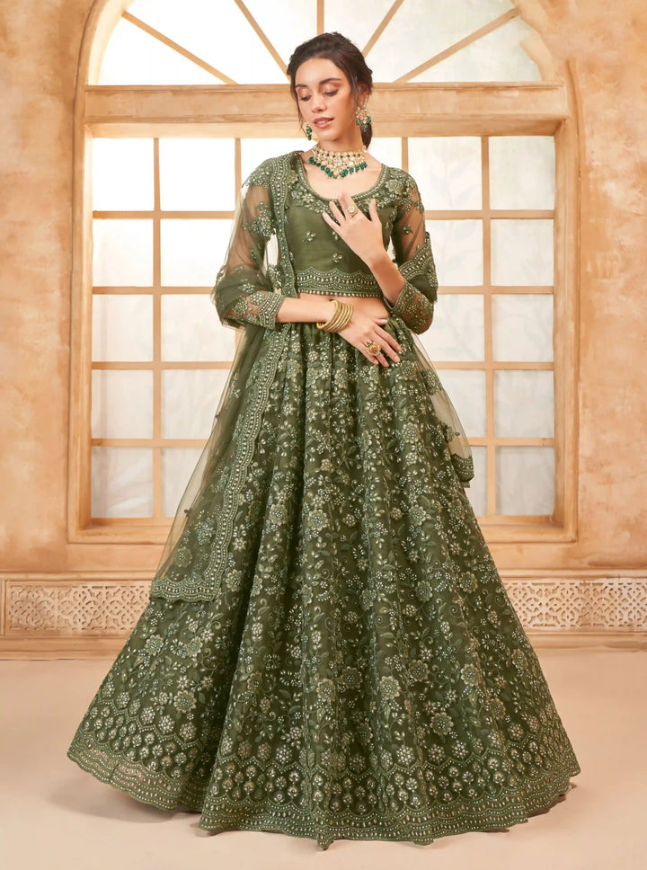 Soft Net Designer Lehenga Choli | Diamond Embroidery & weddings Look