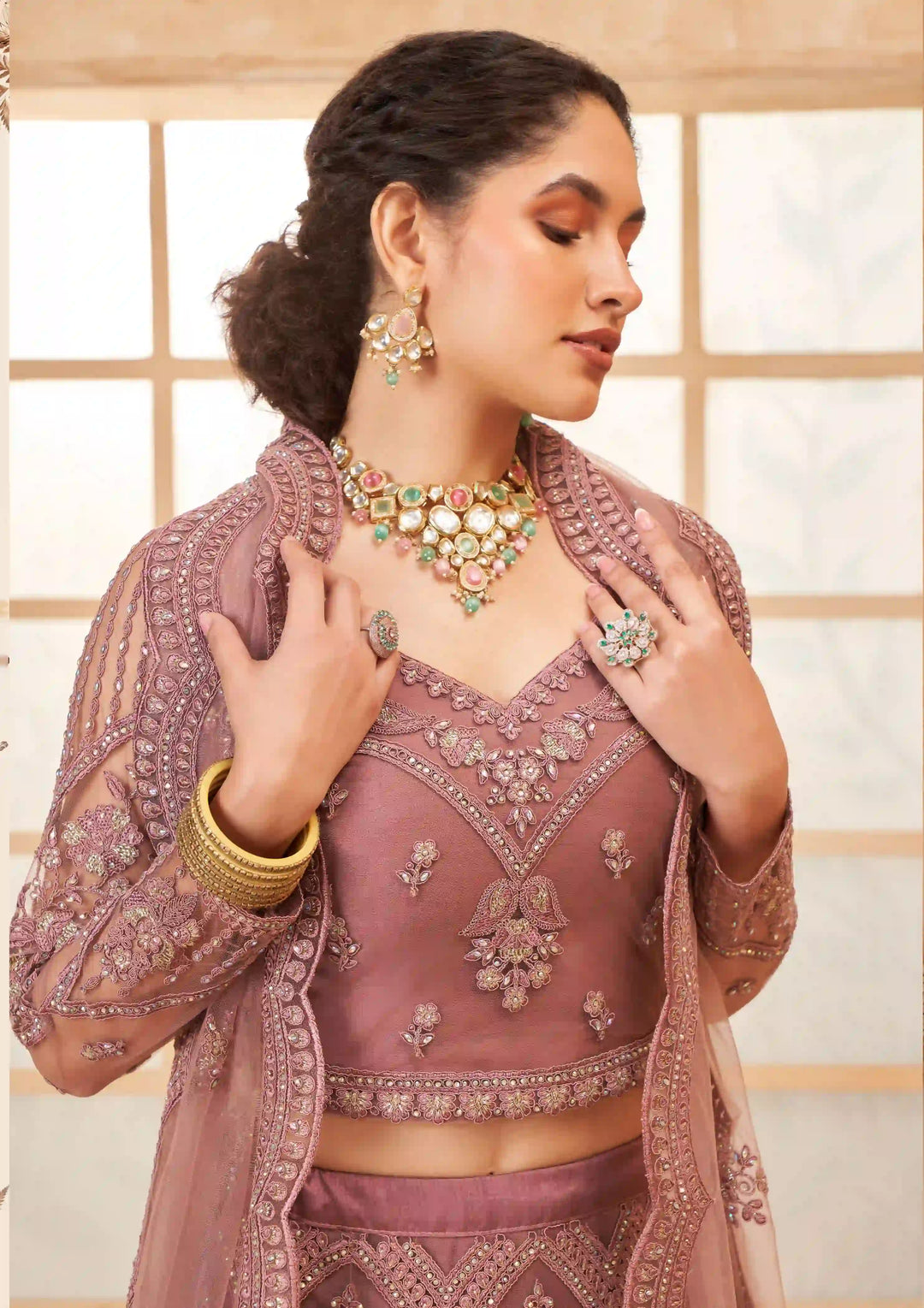Soft Net Lehenga Choli | Designer Embroidery & Diamond Work Wedding Outfit