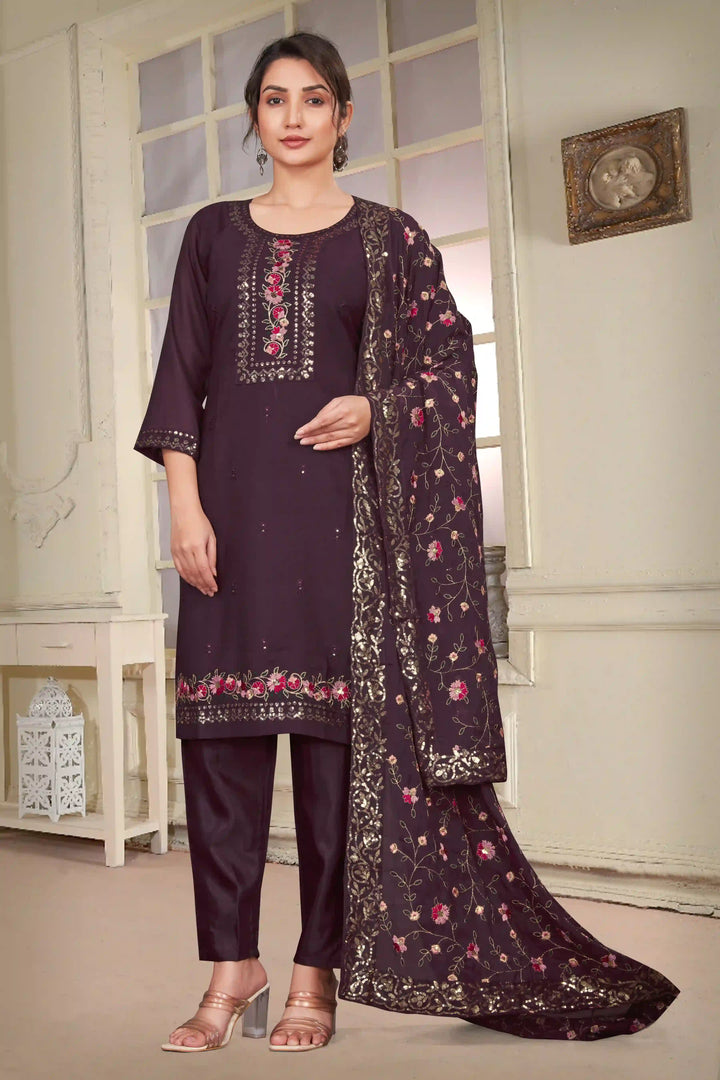 Stylish Green Georgette Top Featuring Santoon Bottom | Accentuated by a Georgette Dupatta