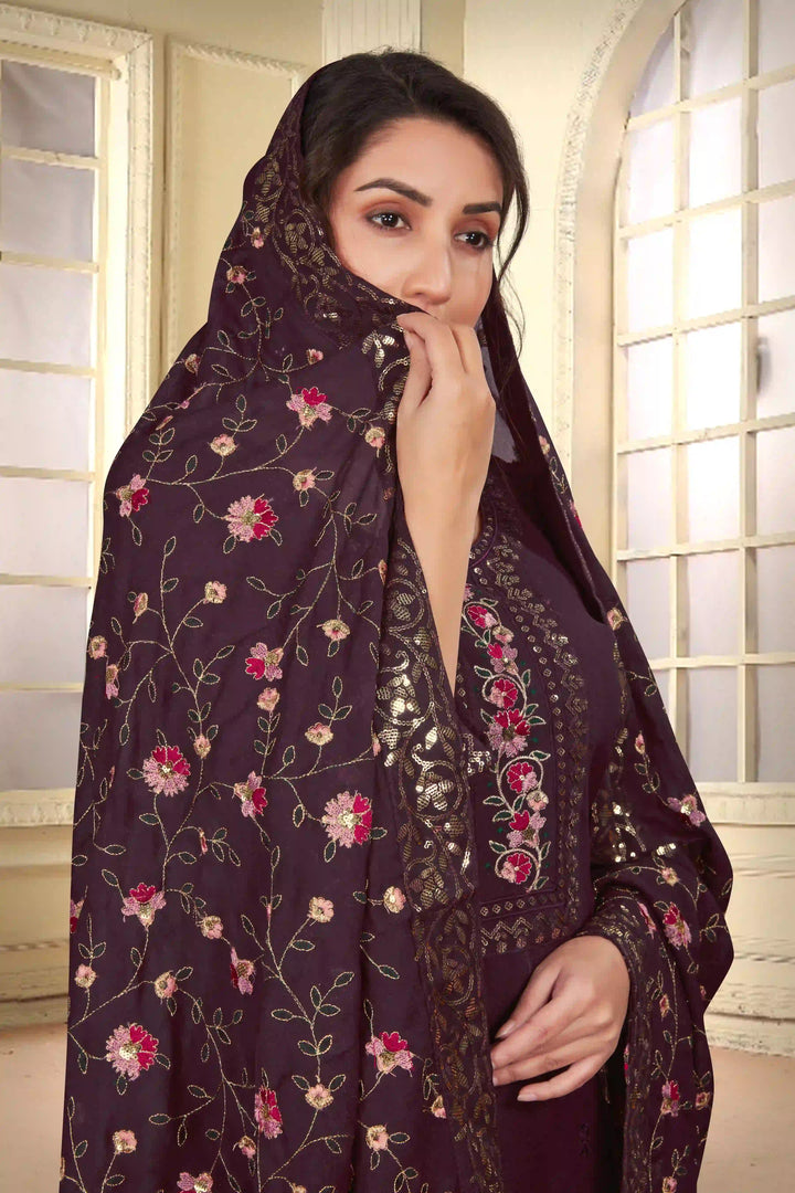 Stylish Green Georgette Top Featuring Santoon Bottom | Accentuated by a Georgette Dupatta