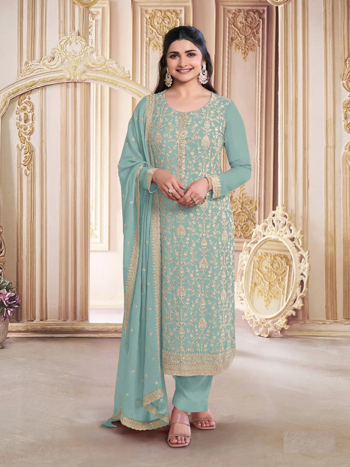 Chic Georgette and Santoon Combination | Highlighting a Stunning Georgette Dupatta