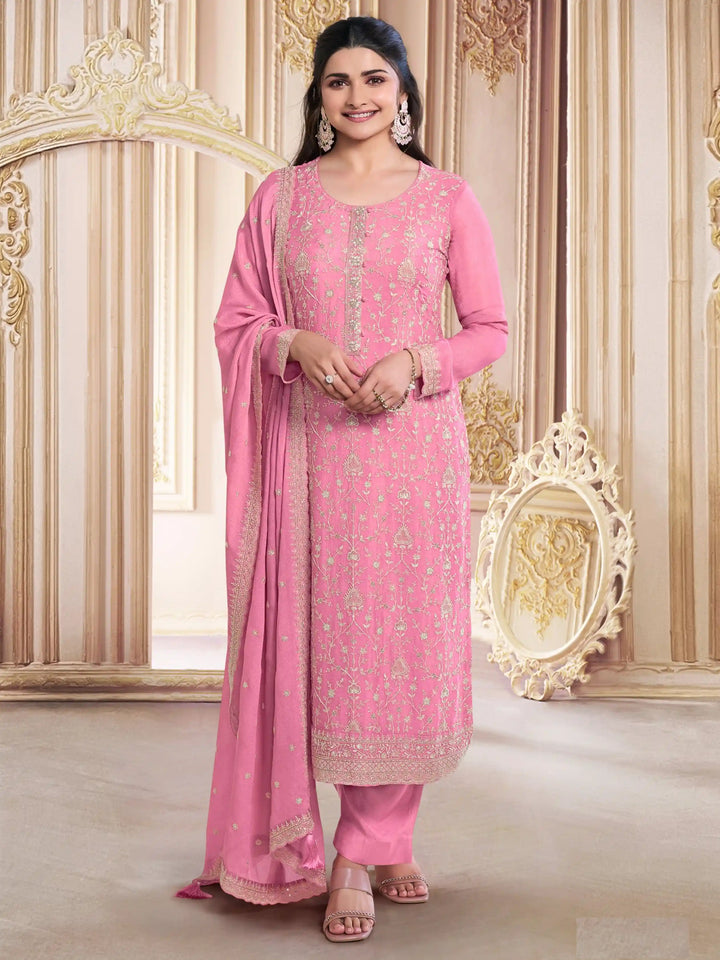 Chic Georgette and Santoon Combination | Highlighting a Stunning Georgette Dupatta