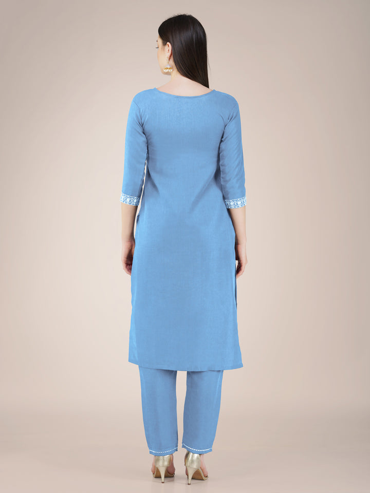 Chic Cotton Blend Combination | Accentuated by a Silk Blend Dupatta