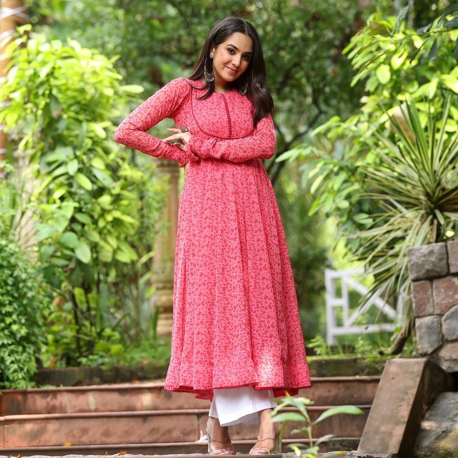 Beautiful Floral Printed Kurti | Indian Ethnic Wear for Women