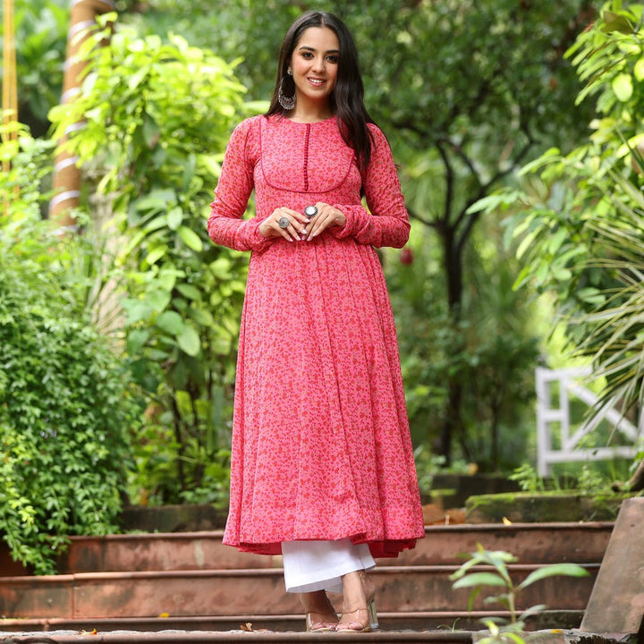 Beautiful Floral Printed Kurti | Indian Ethnic Wear for Women