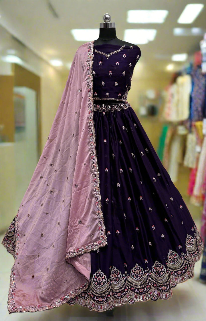 Stunning Silk Lehenga with Dupatta | A Graceful Addition to Your Wardrobe