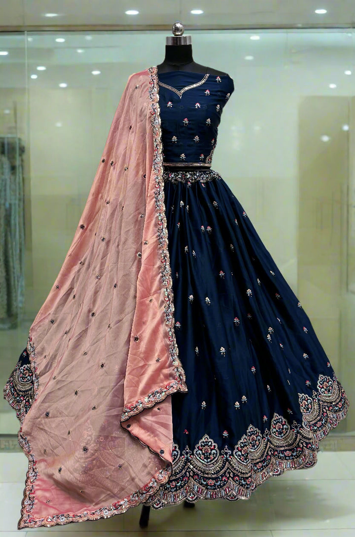 Stunning Silk Lehenga with Dupatta | A Graceful Addition to Your Wardrobe