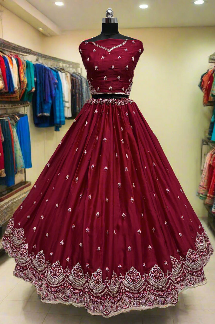 Stunning Silk Lehenga with Dupatta | A Graceful Addition to Your Wardrobe