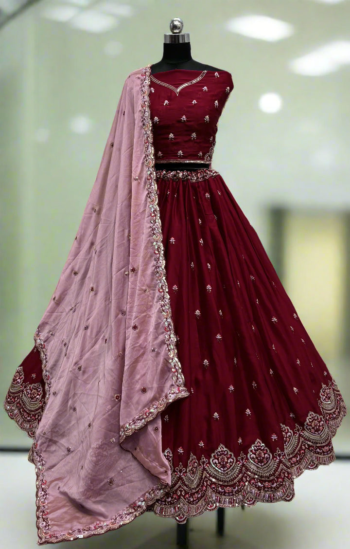 Stunning Silk Lehenga with Dupatta | A Graceful Addition to Your Wardrobe
