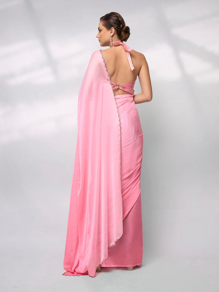 Solid Designer Rangoli Saree | Art-Silk Blouse Perfect for Weddings