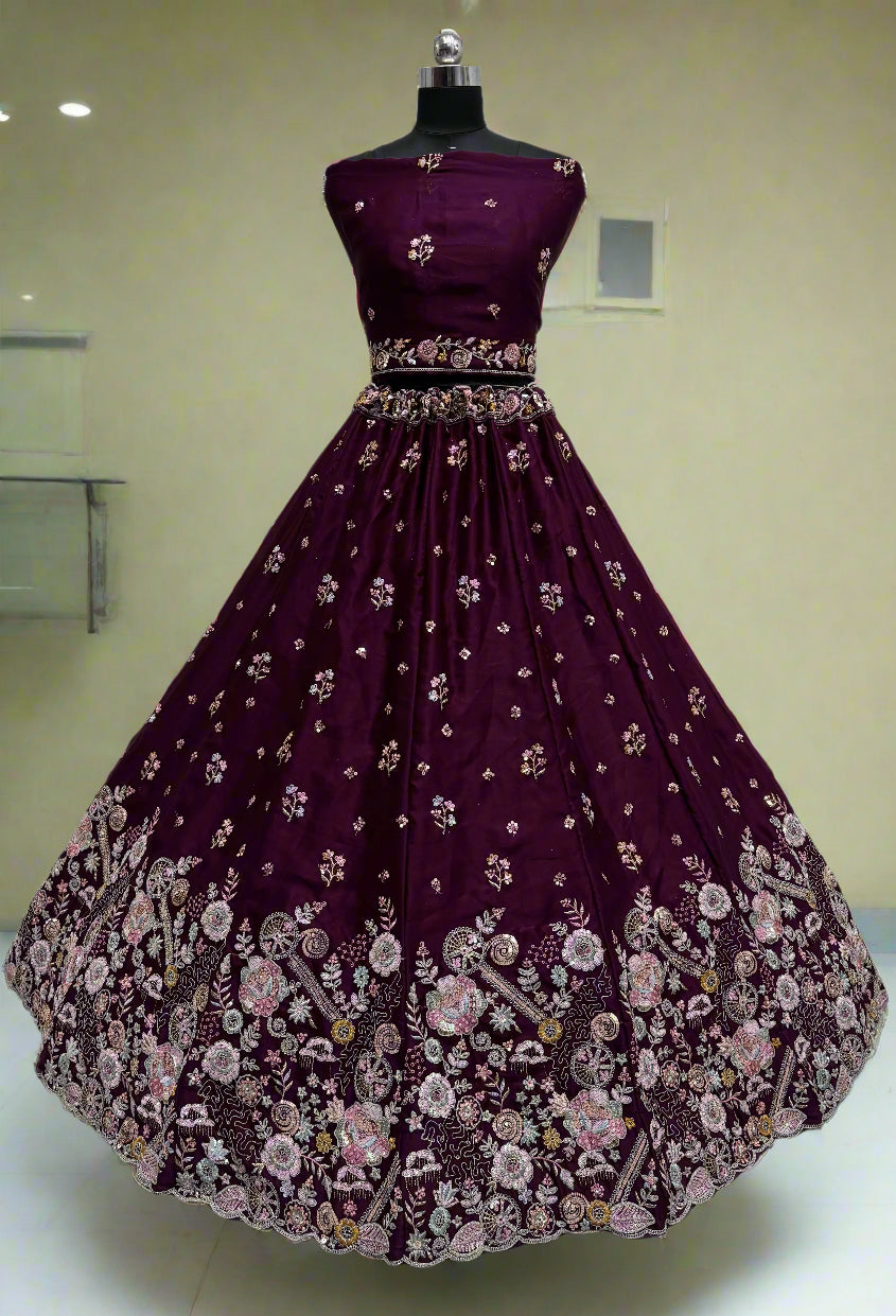 Sophisticated Silk Lehenga with Dupatta | Unmatched Beauty for Grand Occasions