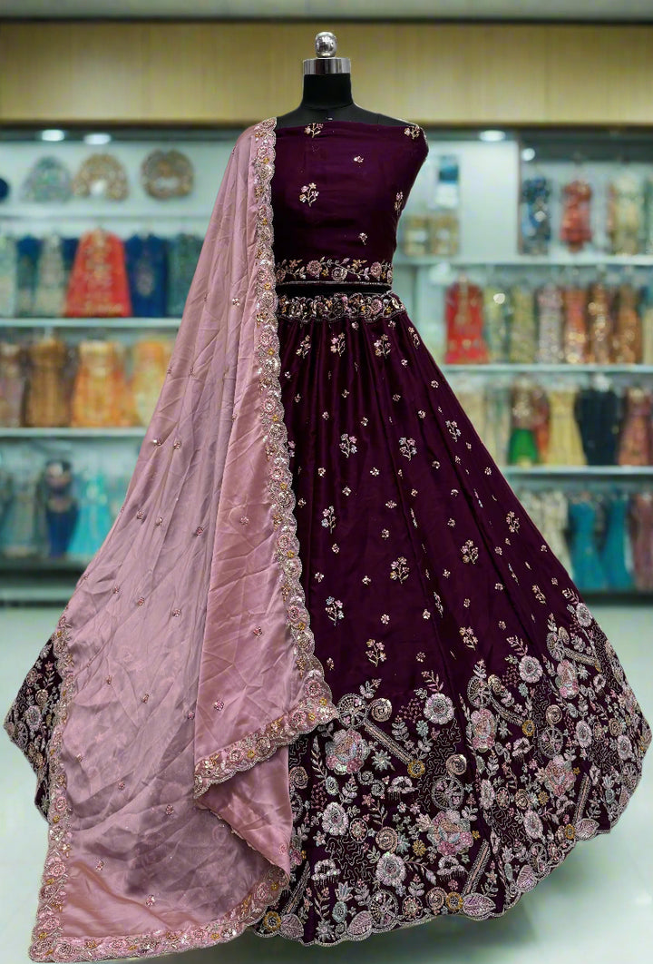 Sophisticated Silk Lehenga with Dupatta | Unmatched Beauty for Grand Occasions