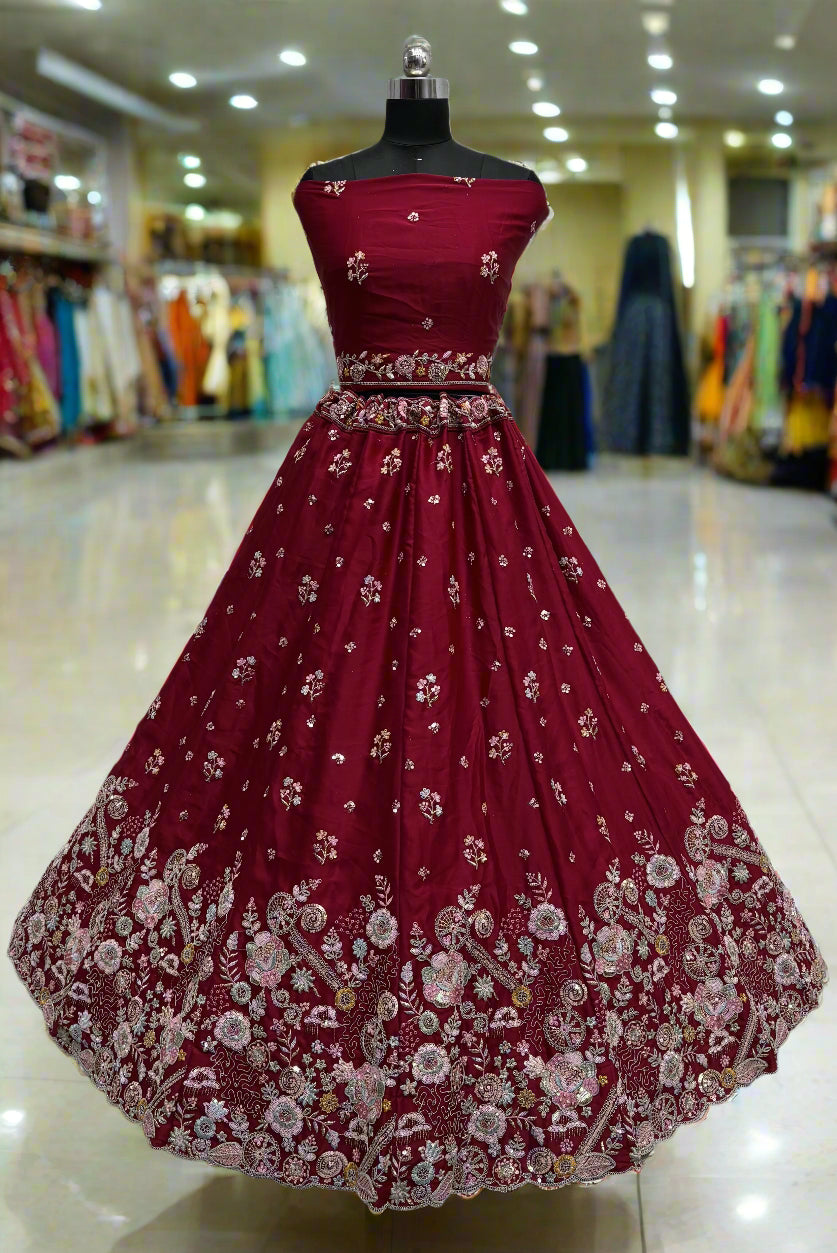 Sophisticated Silk Lehenga with Dupatta | Unmatched Beauty for Grand Occasions