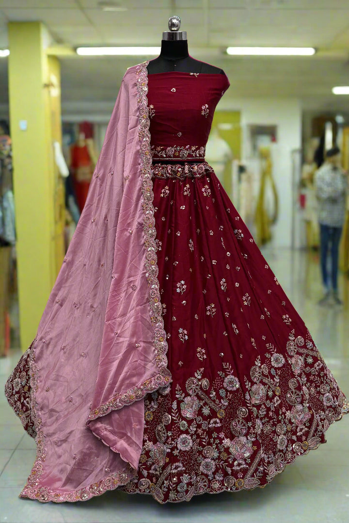 Sophisticated Silk Lehenga with Dupatta | Unmatched Beauty for Grand Occasions