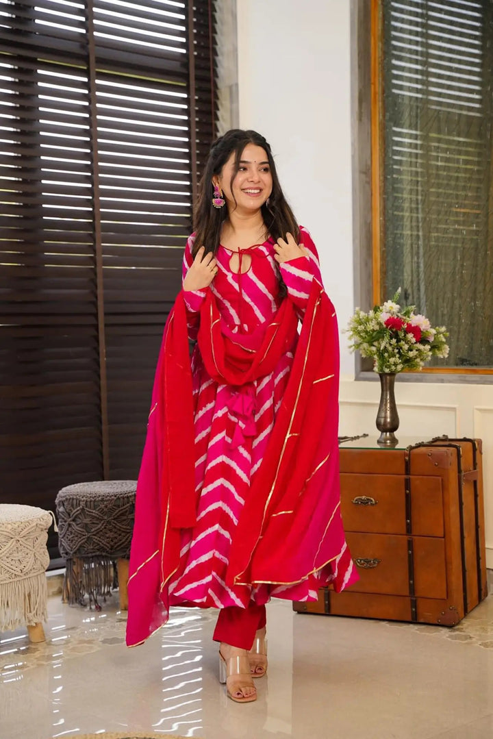 Tebby Silk Kurta Set | Elegant Digital Printed Ethnic Suit with Dupatta