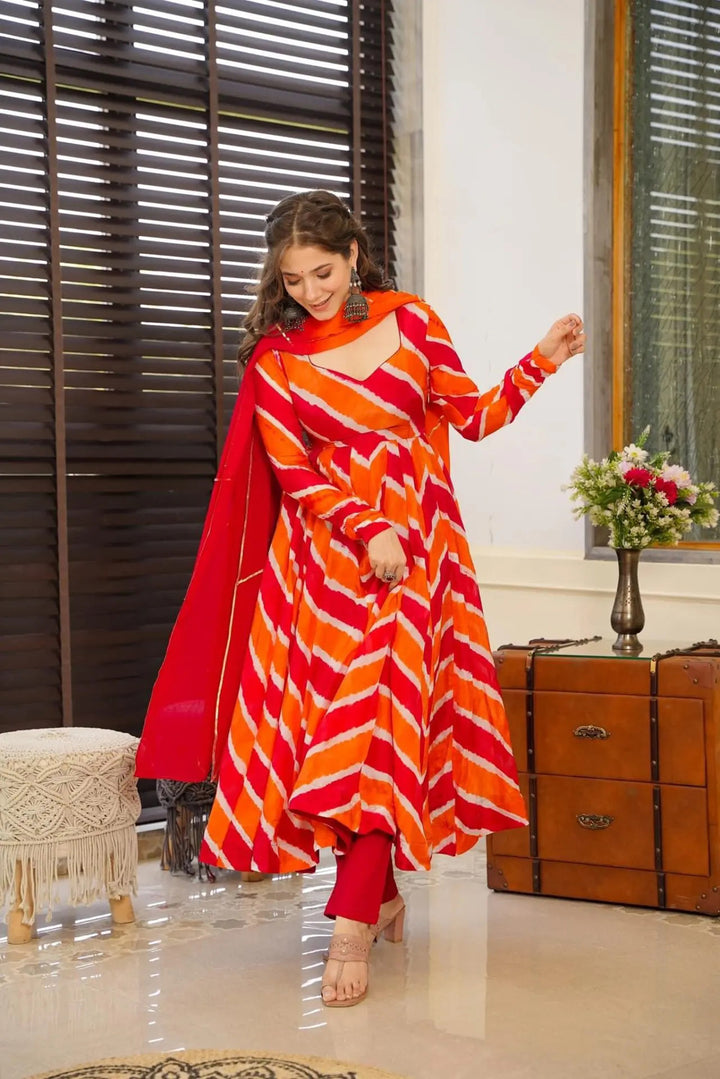 Tebby Silk Kurta Set | Elegant Digital Printed Ethnic Suit with Dupatta