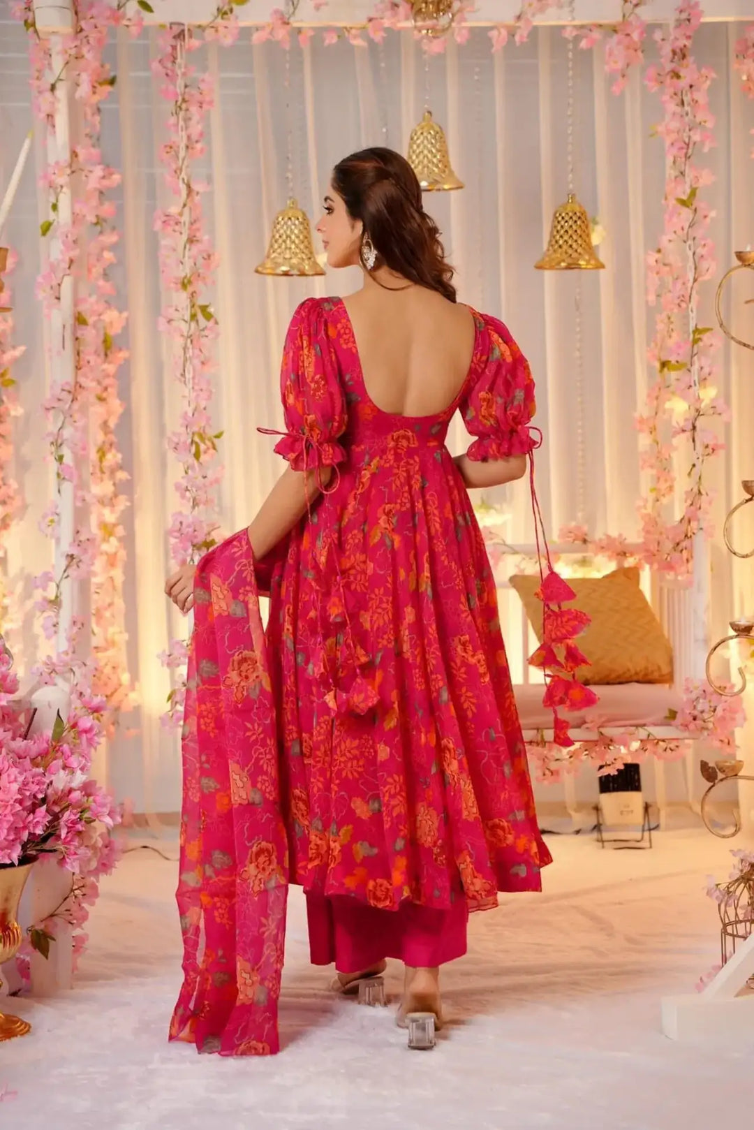Stylish Tebby Silk Suit | Readymade Digital Printed Salwar Set for Women