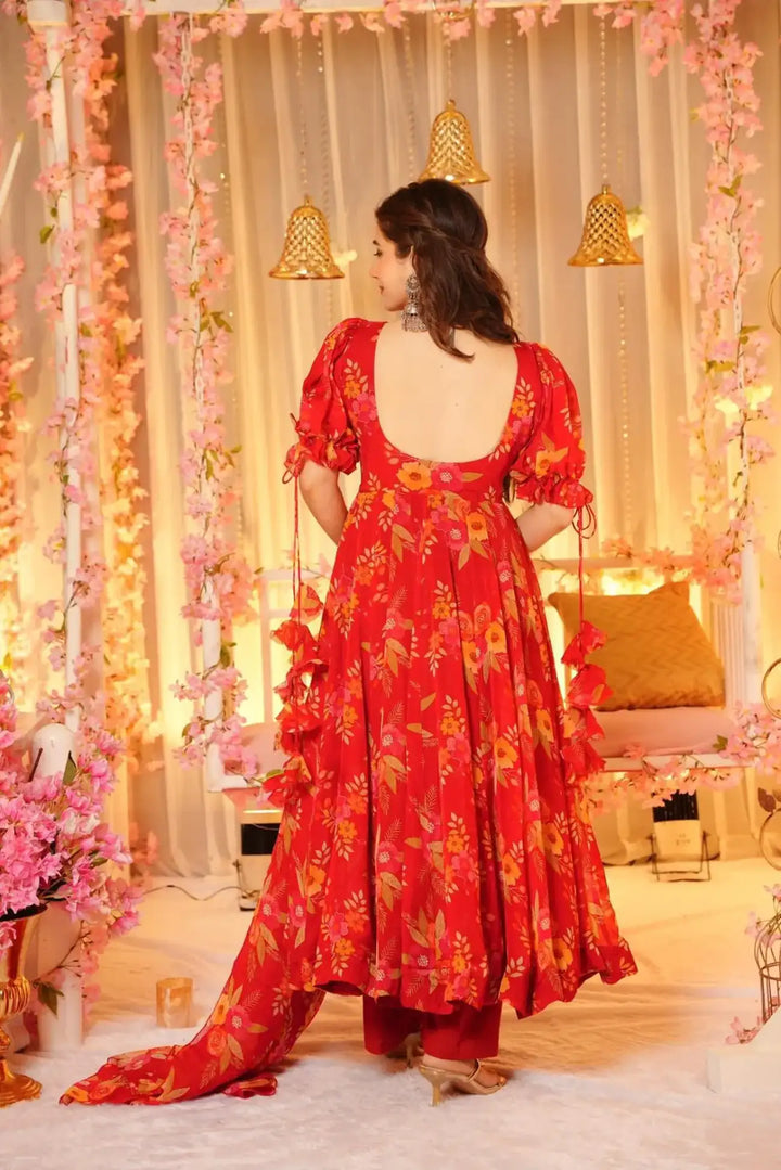 Stylish Tebby Silk Suit | Readymade Digital Printed Salwar Set for Women