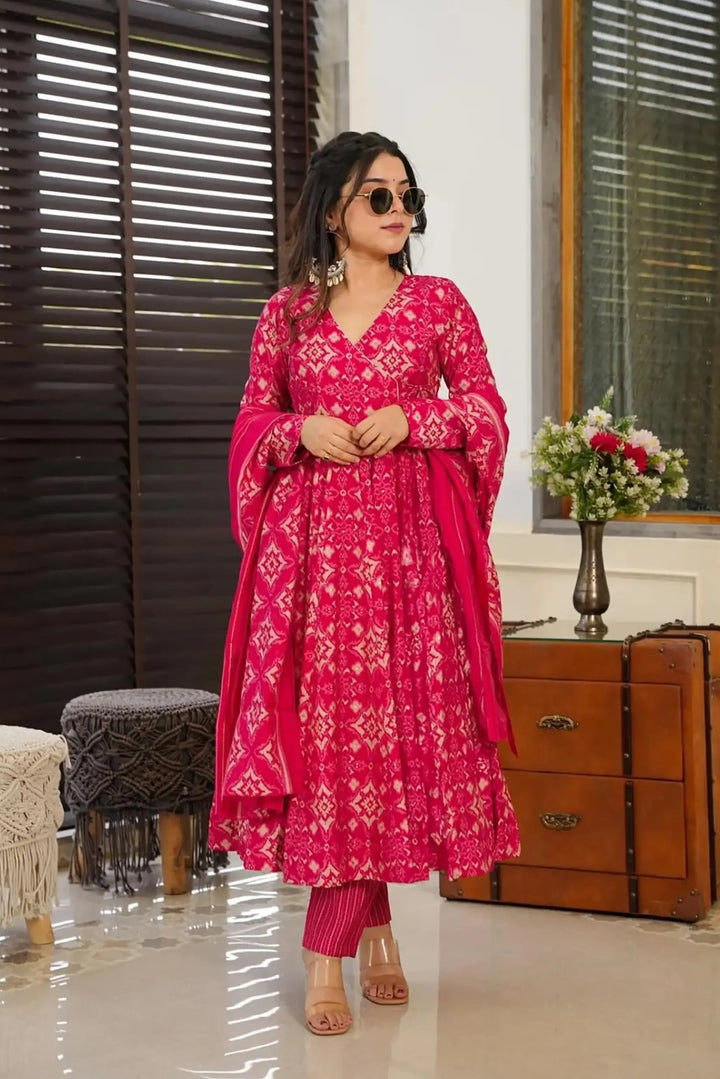 Designer Muslin Salwar Suit | Digital Printed Ethnic Set with Dupatta