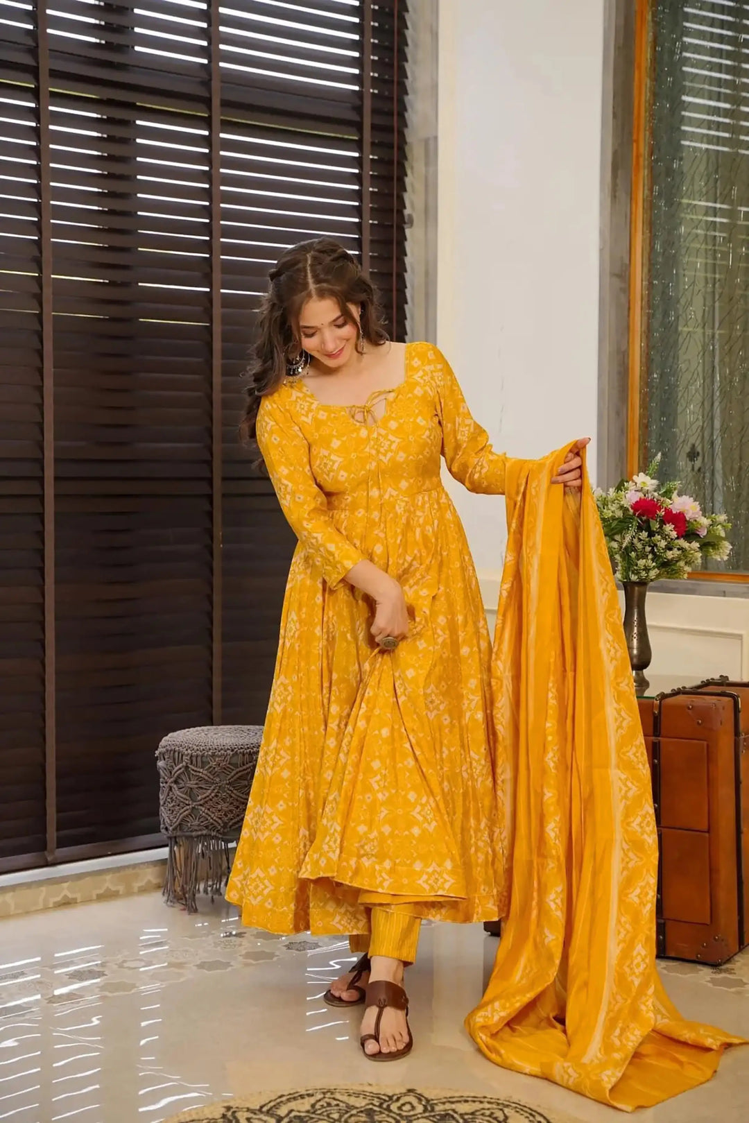 Designer Muslin Salwar Suit | Digital Printed Ethnic Set with Dupatta