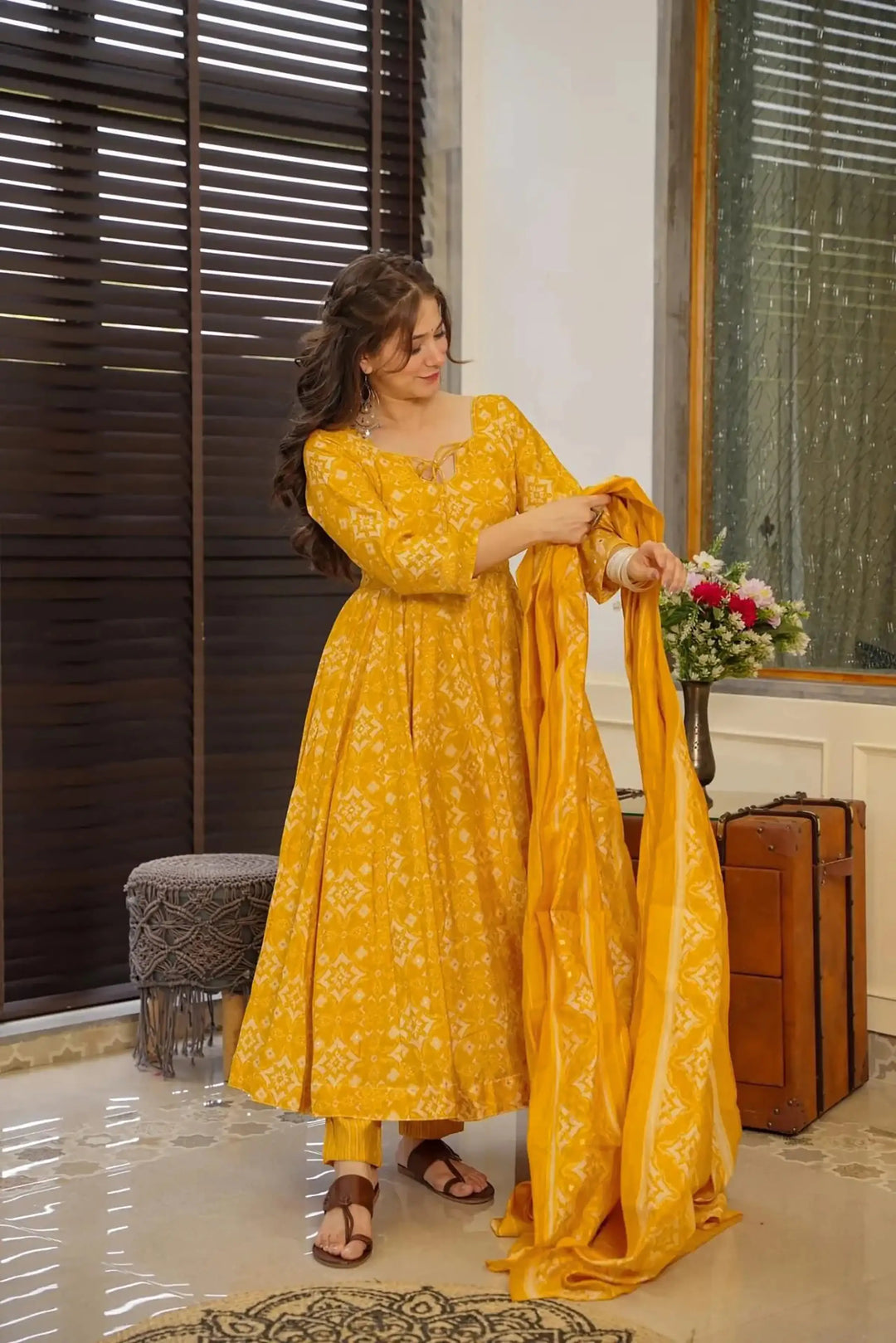 Designer Muslin Salwar Suit | Digital Printed Ethnic Set with Dupatta