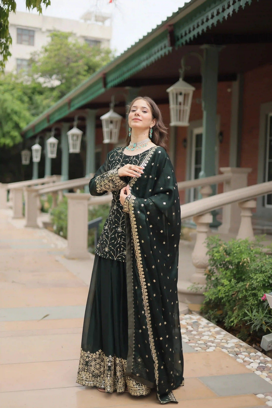 Stylish Readymade Palazzo Suit | Rangoli Silk with Beautiful Embroidery Work