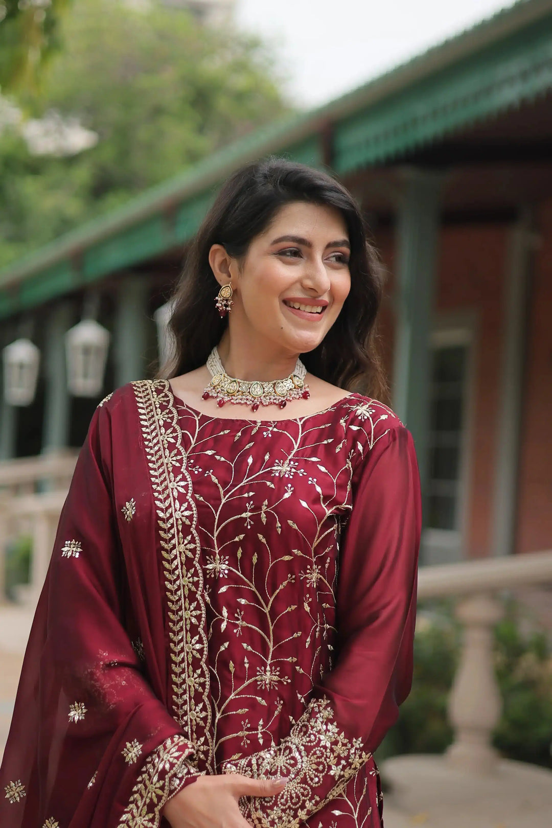 Stylish Readymade Palazzo Suit | Rangoli Silk with Beautiful Embroidery Work