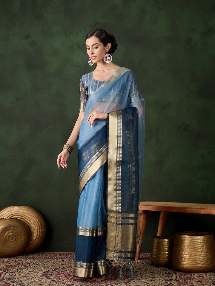 Exquisite Woven Jacquard Saree | Timeless Khadi-Organza for Weddings