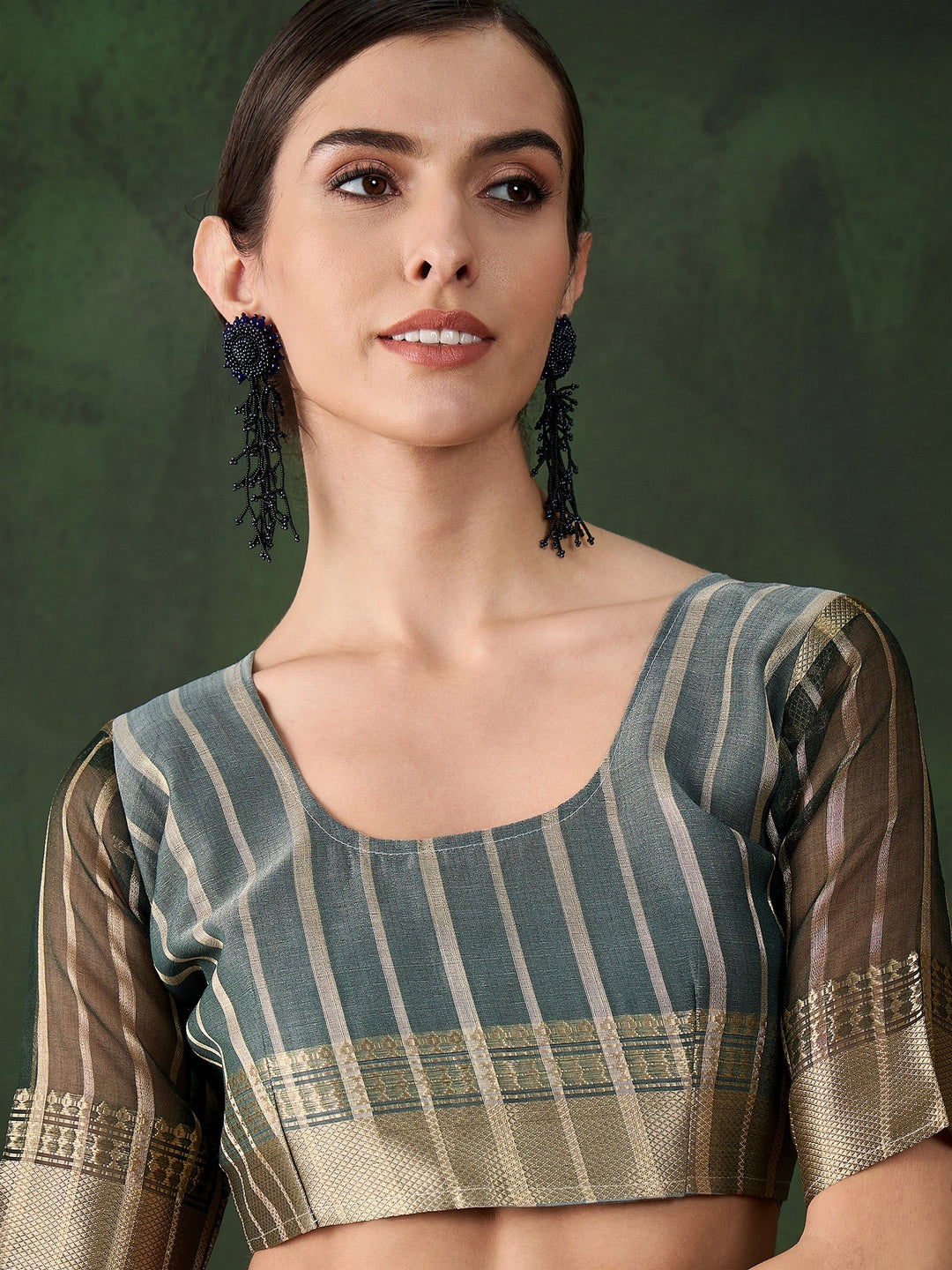 Exquisite Woven Jacquard Saree | Timeless Khadi-Organza for Weddings