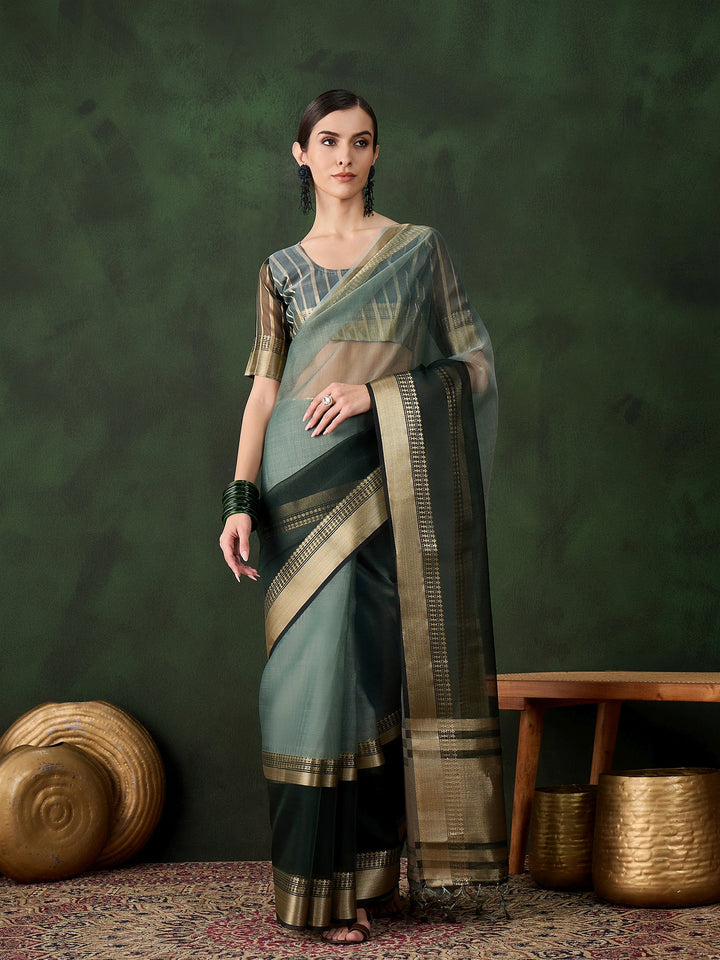 Exquisite Woven Jacquard Saree | Timeless Khadi-Organza for Weddings