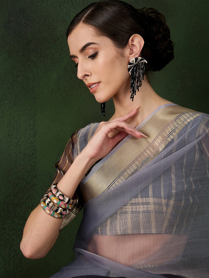 Exquisite Woven Jacquard Saree | Timeless Khadi-Organza for Weddings